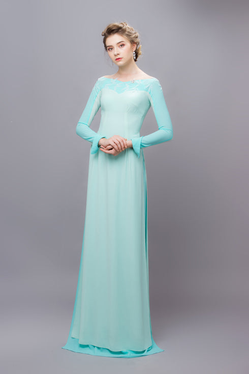 Elegant modern party ao dai