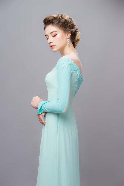 Elegant modern party ao dai
