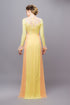 Yellow modern party ao dai