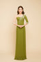 Half sleeves round neck party ao dai