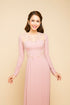 Round neck beaded modern ao dai