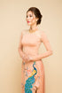 Peacock handcrafted embroidered ao dai