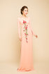 Square neckline hand embroidered ao dai