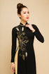 Black with gold beaded tradtional ao dai