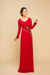 Modern neckline with floral ao dai