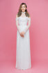 White modern ao dai with embroidery lace