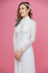 White feminine embroidered ao dai
