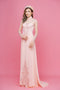 Pink modern ao dai with laces