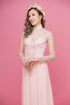 Pink modern ao dai with laces