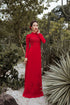 Red tradtional ao dai beaded