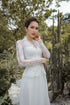 White peplum modern bridal ao dai