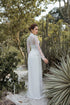 White peplum modern bridal ao dai