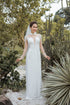 Elegant embroidery lace bridal ao dai