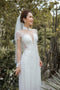 Elegant embroidery lace bridal ao dai