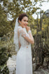 Elegant embroidery lace bridal ao dai