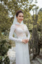White modern ao dai with laces