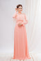 Modern orange long sleeves ao dai