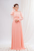 Modern orange long sleeves ao dai