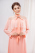 Modern orange long sleeves ao dai