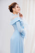 Blue long sleeves ao dai for party