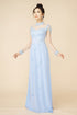 Simple light blue with lace party ao dai