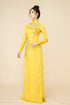 Stand out yellow beaded modern ao dai