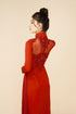 Red modern beaded ao dai
