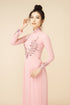 Traditional ao dai with floral beaded