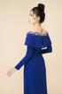Modern neckline beaded ao dai for party
