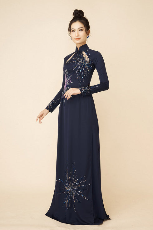 Impressive firework beading style ao dai - Sale