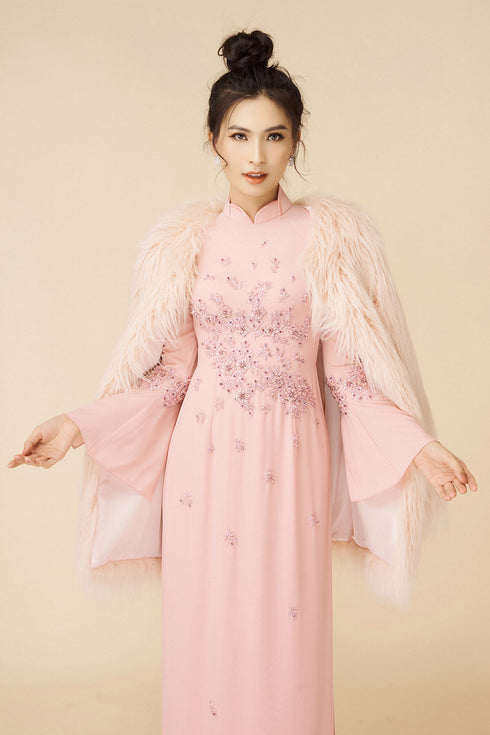 Sophisticated beading modern ao dai