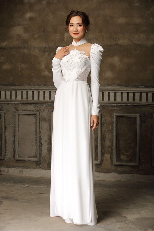 Charming cut out modern ao dai - Sale