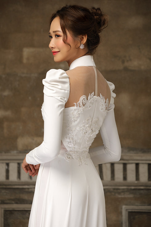 Charming cut out modern ao dai