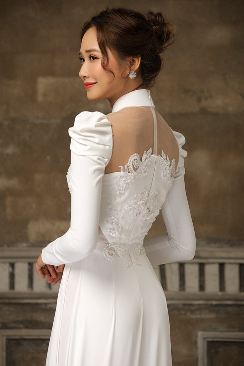 Charming cut out modern ao dai - Sale