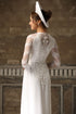Exquisite embroidery lace bridal ao dai