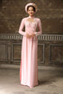 Pink 3D floral embellished bridal ao dai
