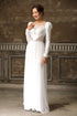 Modern cut out ao dai with laces - Sale