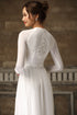 Elegant round neck ao dai with laces