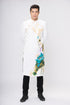 White men ao dai with Lotus painted