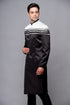Black and white beaded modern men ao dai