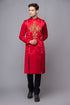 Impressive red ao dai with slit front