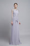 Round neck long sleeves beaded gown