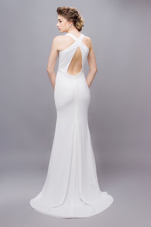 Sleeveless open back mermaid dress