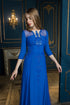 Blue cobalt half sleeves with beading dress