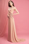 Beige long sleeves beaded gown