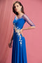 Simply half sleeves evening dress