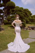Off shoulder mermaid bridal gown