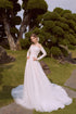 Long sleeves embroidery lace bridal gown