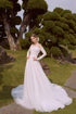 Long sleeves embroidery lace bridal gown - S