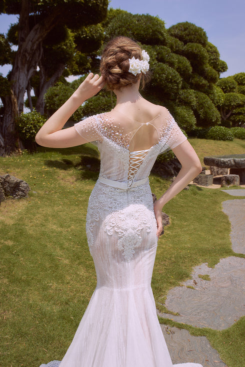 Mermaid wedding dress with beading